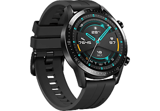 HUAWEI Watch GT 2 (46 mm) - Smartwatch (Larghezza: 22 mm, Fluorelastomero, Nero opaco)