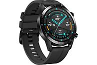 HUAWEI Watch GT 2 (46 mm) - Smartwatch (Breite: 22 mm, Fluorelastomer, Matt-schwarz)
