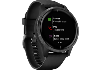 GARMIN Venu - Montre connectée GPS (Largeur : 20 mm, Silicone, Noir/Gris ardoise)