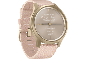 GARMIN vívomove Style - Smartwatch (Larghezza: 20 mm, Nylon intrecciato, Rosa/Oro bianco)
