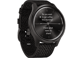 GARMIN vívomove Style - Smartwatch (Breite: 20 mm, Gewebtes Nylon, Schwarz)