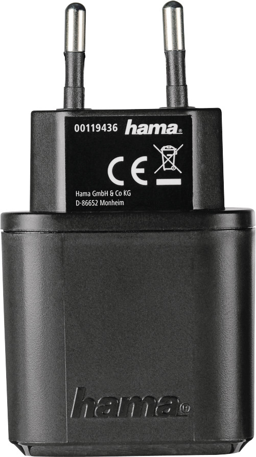 HAMA Chargeur 2 x USB 2.4 A Noir (123544)