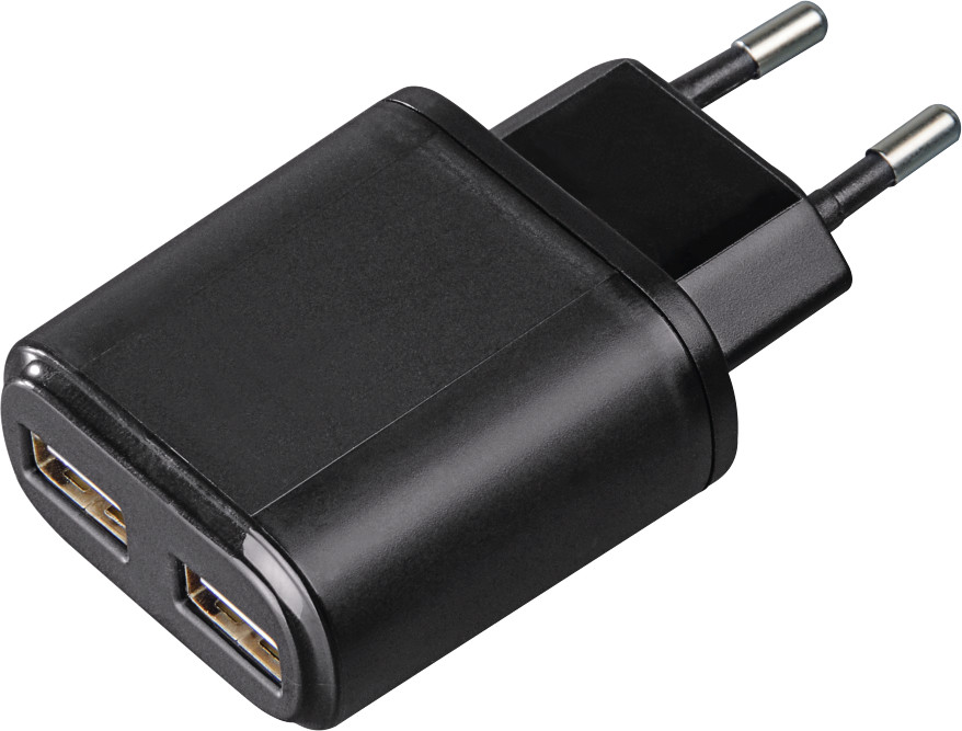 HAMA Chargeur 2 x USB 2.4 A Noir (123544)