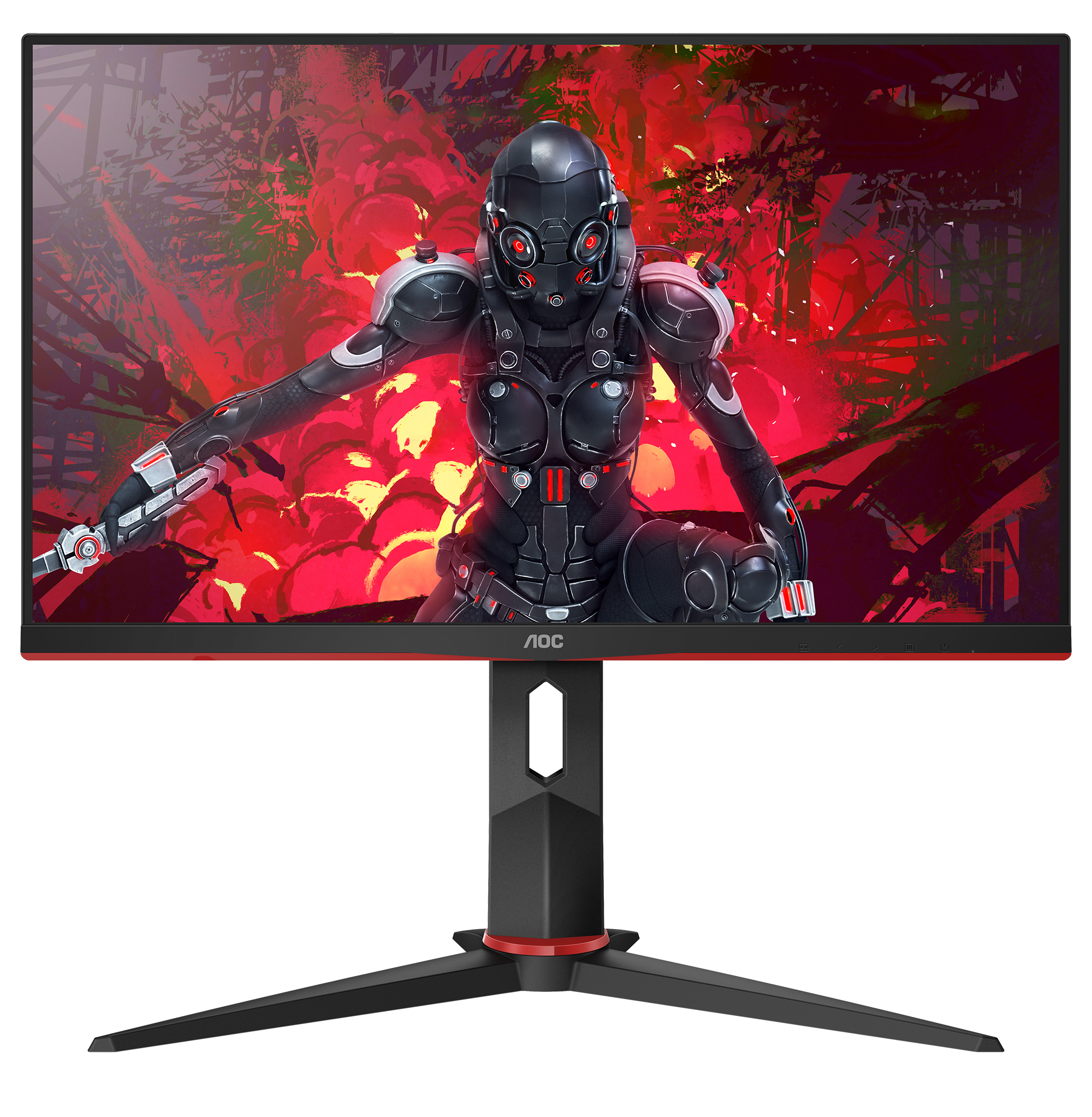 AOC Gaming Monitor 24G2U/BK, 23.8 Zoll, schwarz 23,8 Zoll Gaming Monitor, Full-HD, 1 ms Reaktionszeit, 250 cd/m², 144 Hz, Schwarz