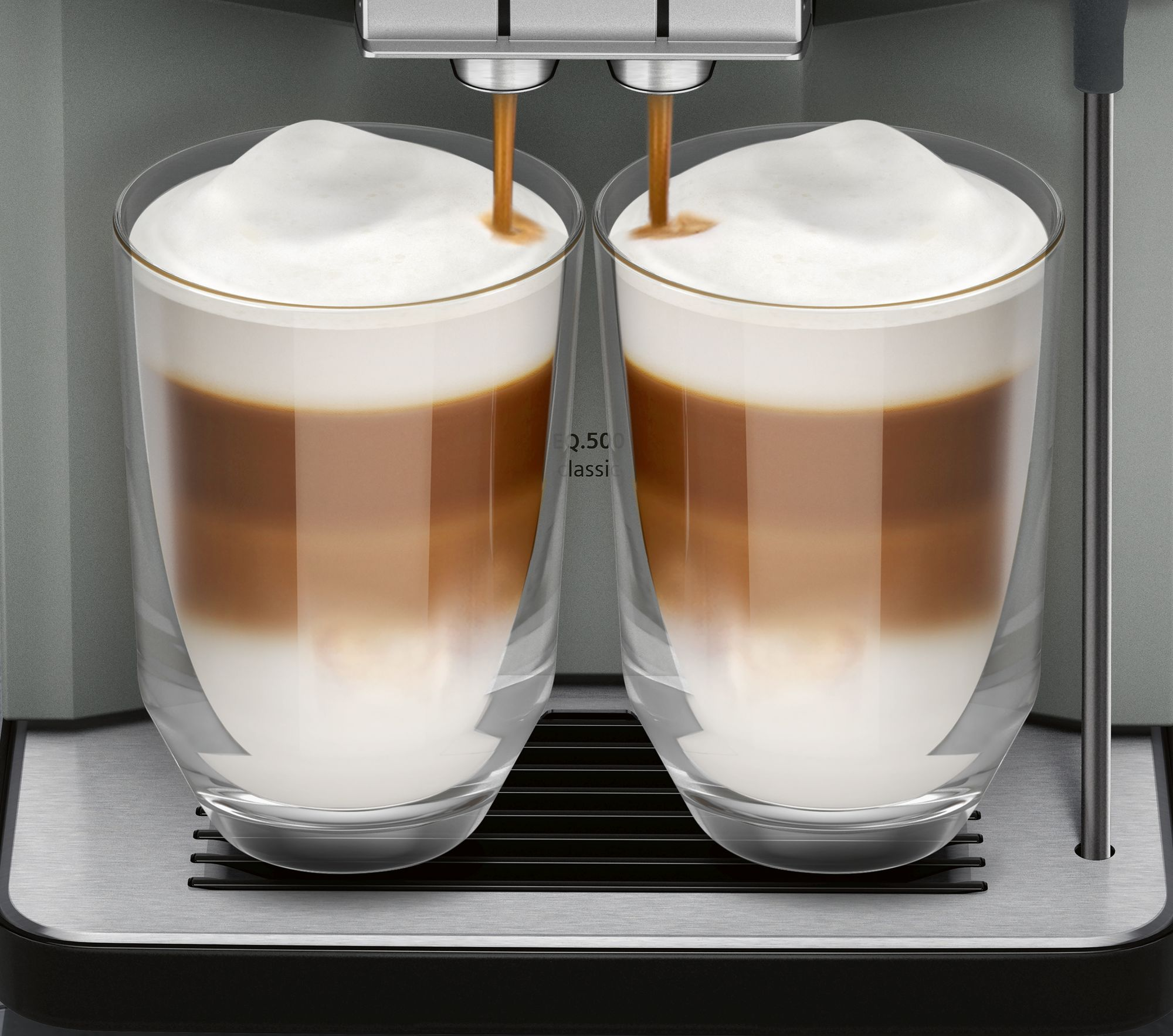 SIEMENS TQ507D02 EQ.500 integrale Kaffeevollautomat (Weiß, Keramikmahlwerk ceramDrive, 15 bar, integrierter Milchbehälter)