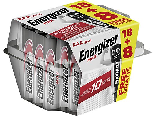 ENERGIZER AAA MAX 26PCS - Piles (Argent)