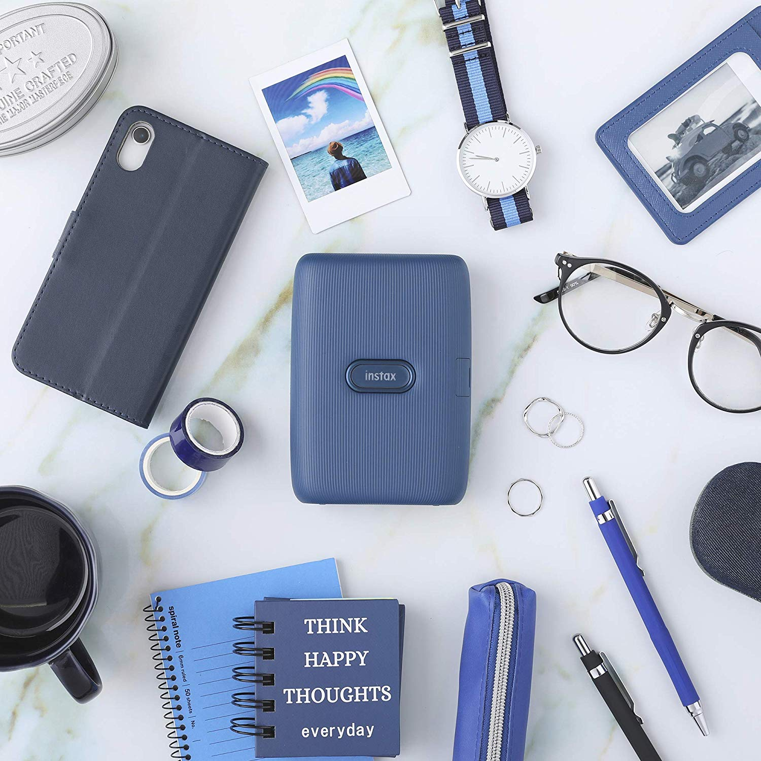 FUJI Mini imprimante instax mini Link Bleu (B14003-D) Mini imprimante