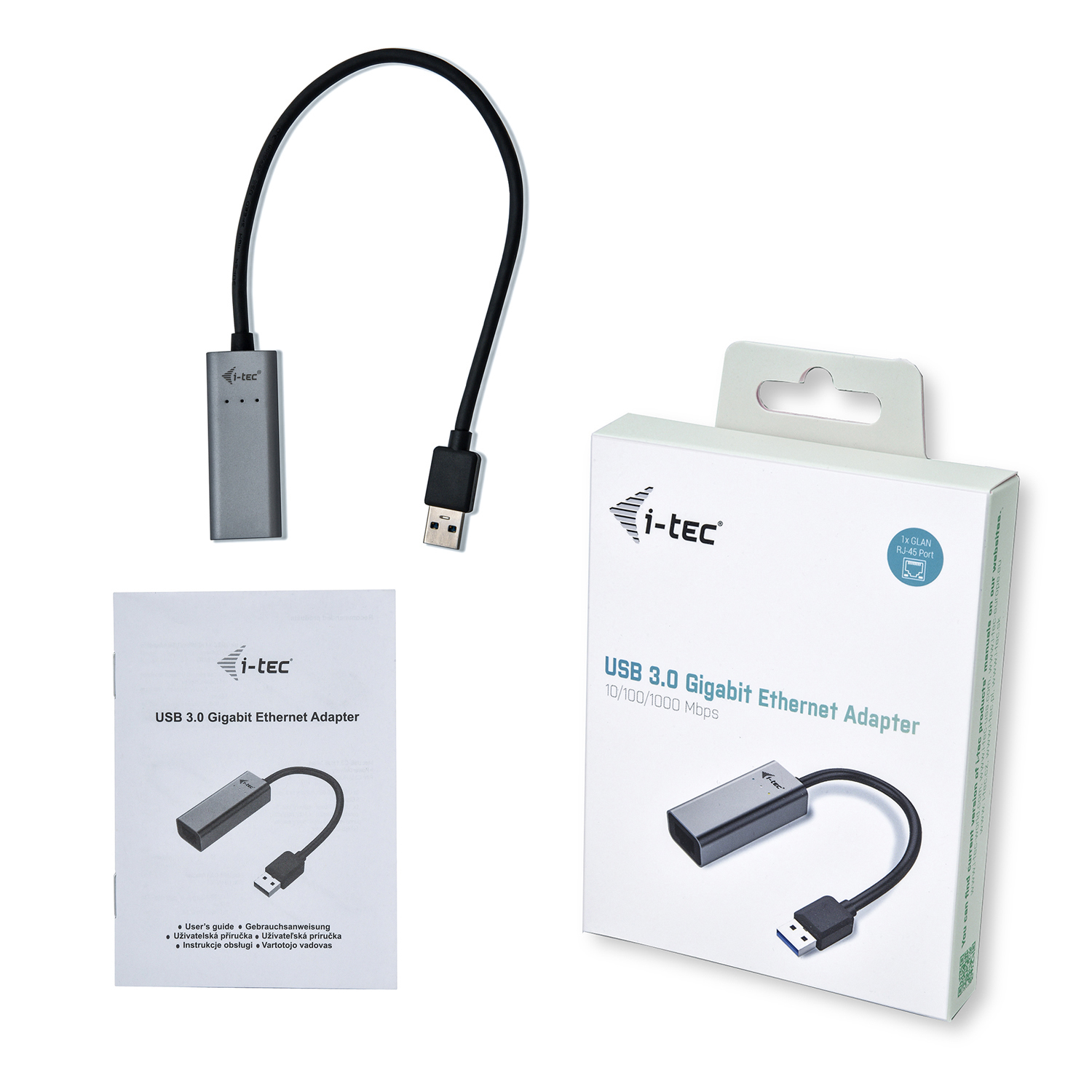 I-TEC U3METALGLAN USB auf Ethernet Adapter, Grau