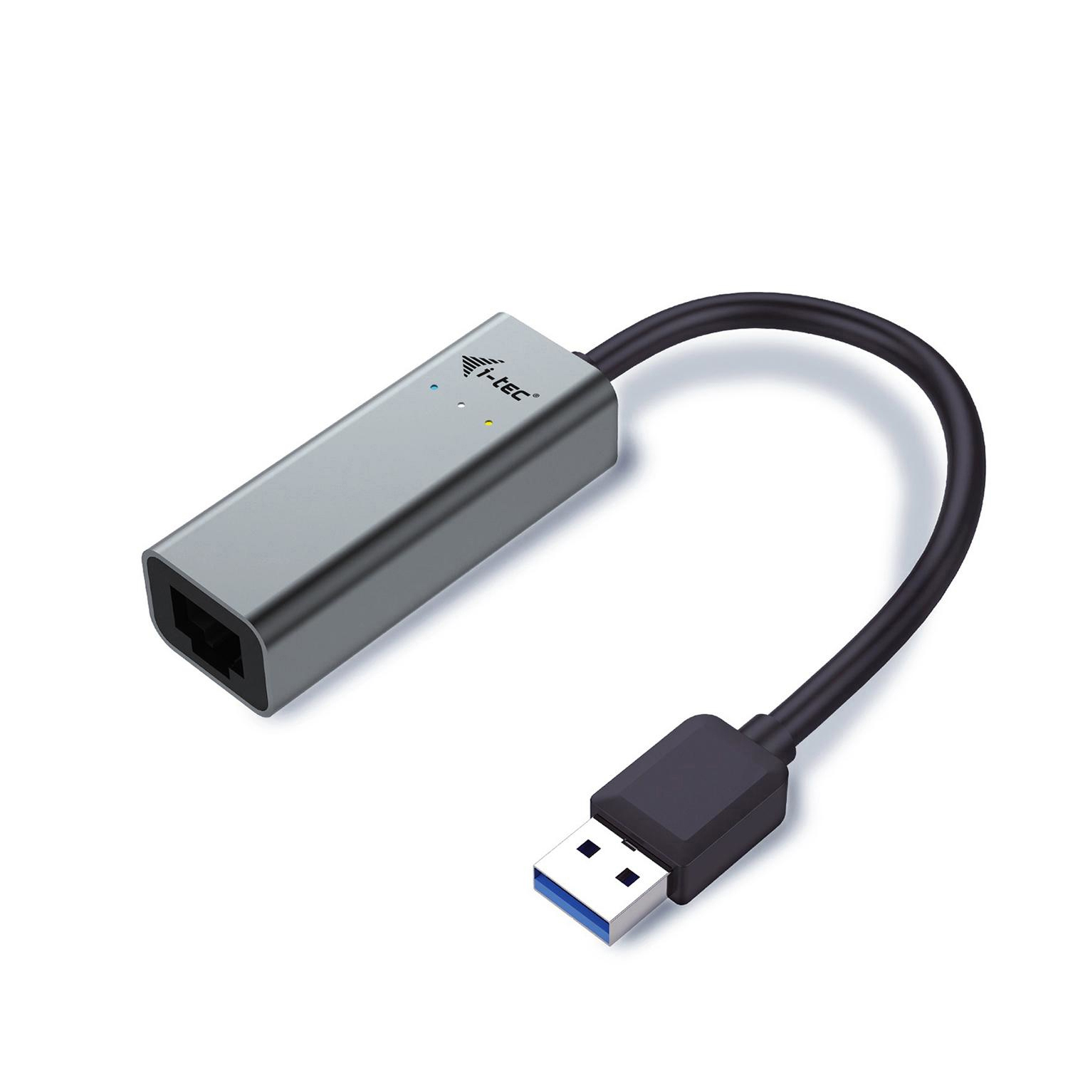 I-TEC U3METALGLAN USB auf Ethernet Adapter, Grau