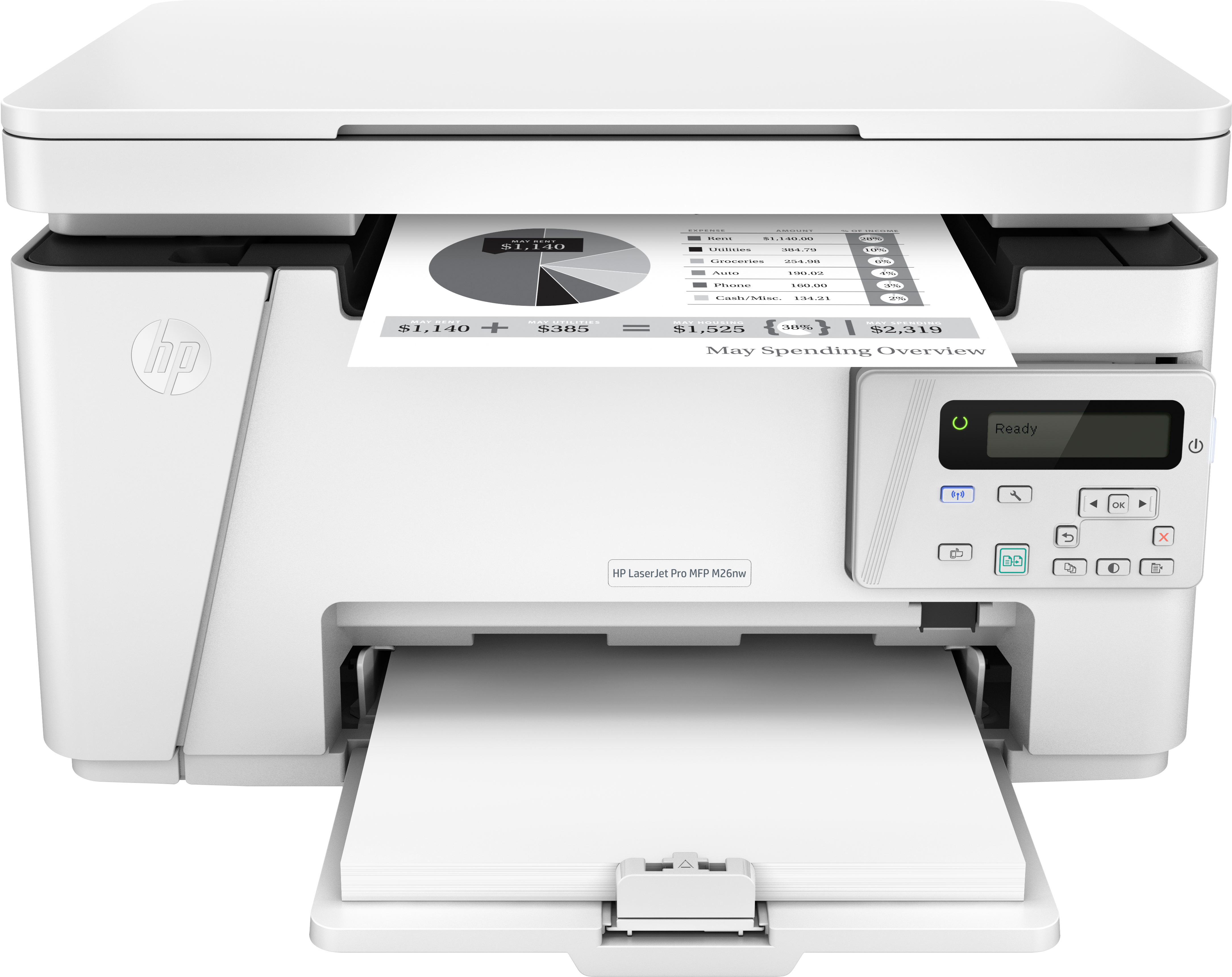 Impresora Multifunción láser - HP LaserJet Pro MFP M26nw, 18 ppm, WiFi, Monocromo