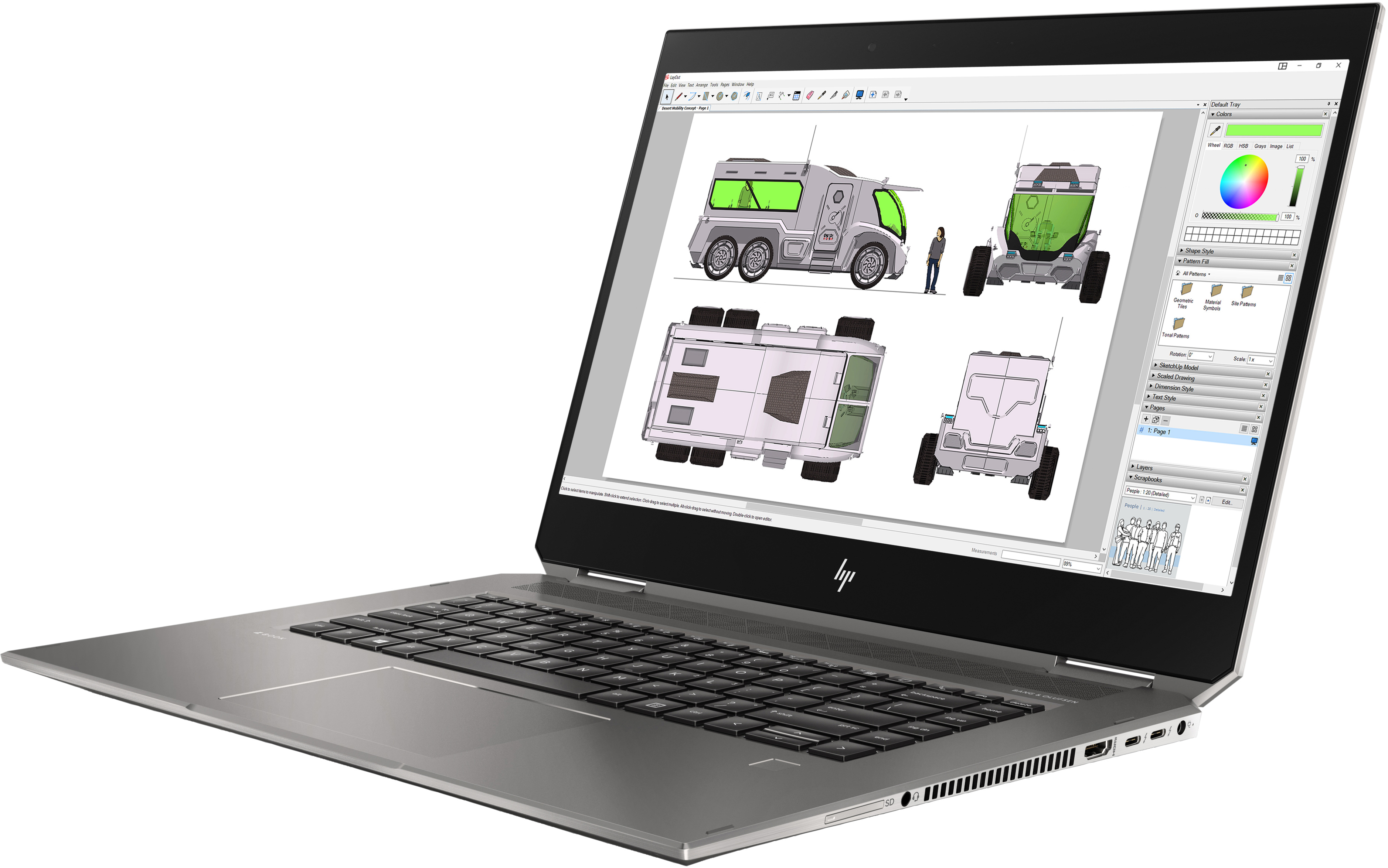 HP - B2B ZBook Studio x360 G5 - 15,6 Zoll - Intel® Core™ i7 i7-8750H - 16 GB - 512 GB
