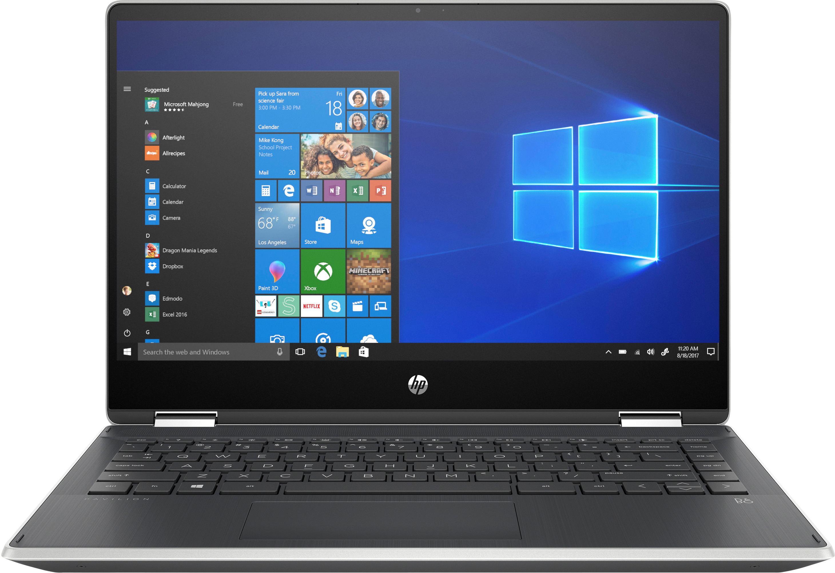 HP Pavilion x360 14-dh0315ng - 14 Zoll - Intel® Core™ i3 i3-8145U - 8 GB - 256 GB - Intel® UHD 620 - Windows 10 Home (32 bit)