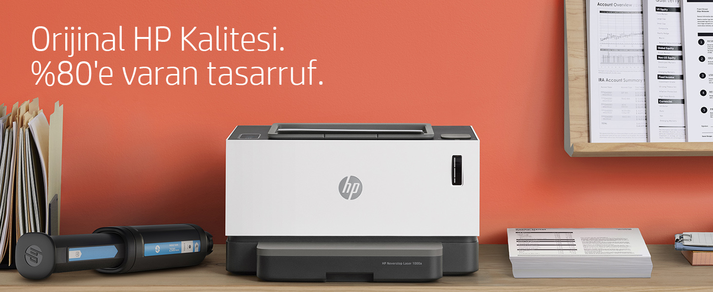 HP Neverstop Laser 1000a Toner Doldurulabilir Tanklı Lazer Yazıcı 4RY22A