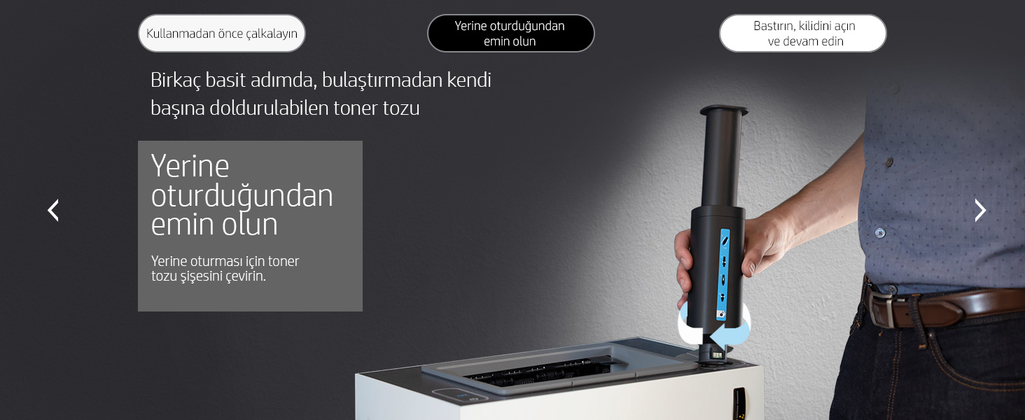 HP Neverstop Laser 1000a Toner Doldurulabilir Tanklı Lazer Yazıcı 4RY22A