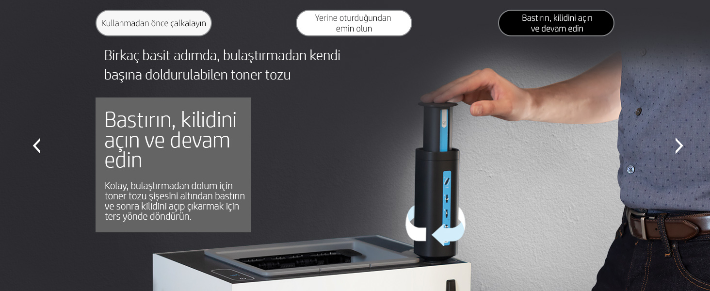 HP Neverstop Laser 1000a Toner Doldurulabilir Tanklı Lazer Yazıcı 4RY22A