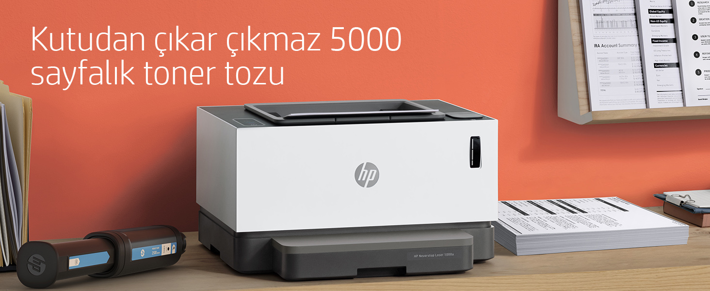 HP Neverstop Laser 1000a Toner Doldurulabilir Tanklı Lazer Yazıcı 4RY22A