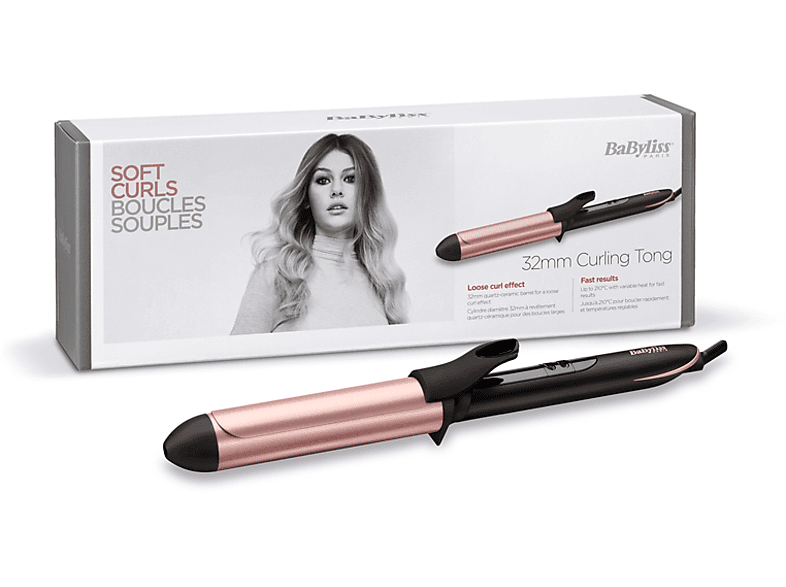 BABYLISS C452E Rose Quartz 32mm Tong Saç Maşası Pembe_5