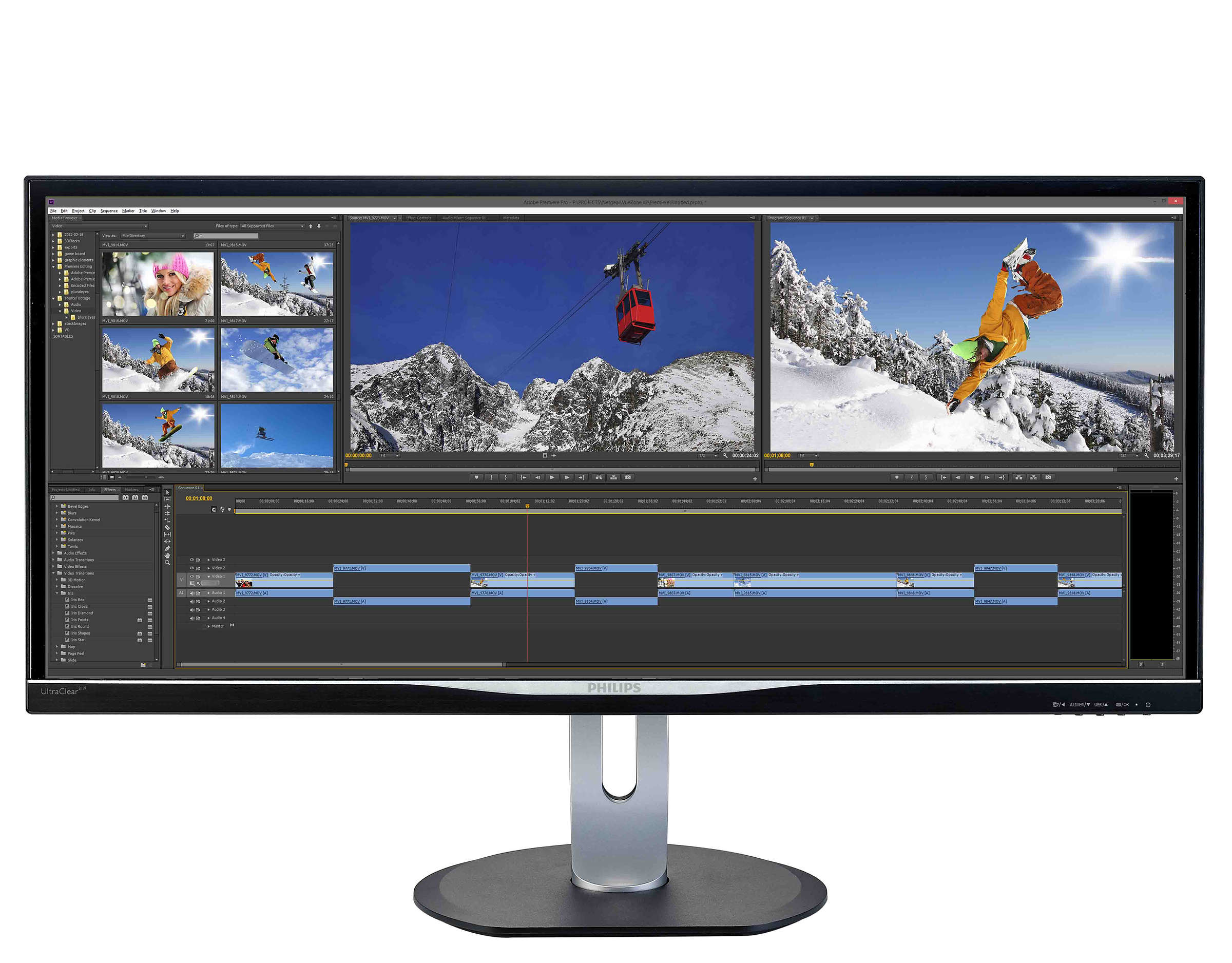 PHILIPS BDM3470UP/00 34 inç W-LED (MHL-HDMI+DVI+VGA+DP+4xUSB) Ultra Wide QHD IPS LCD Monitör