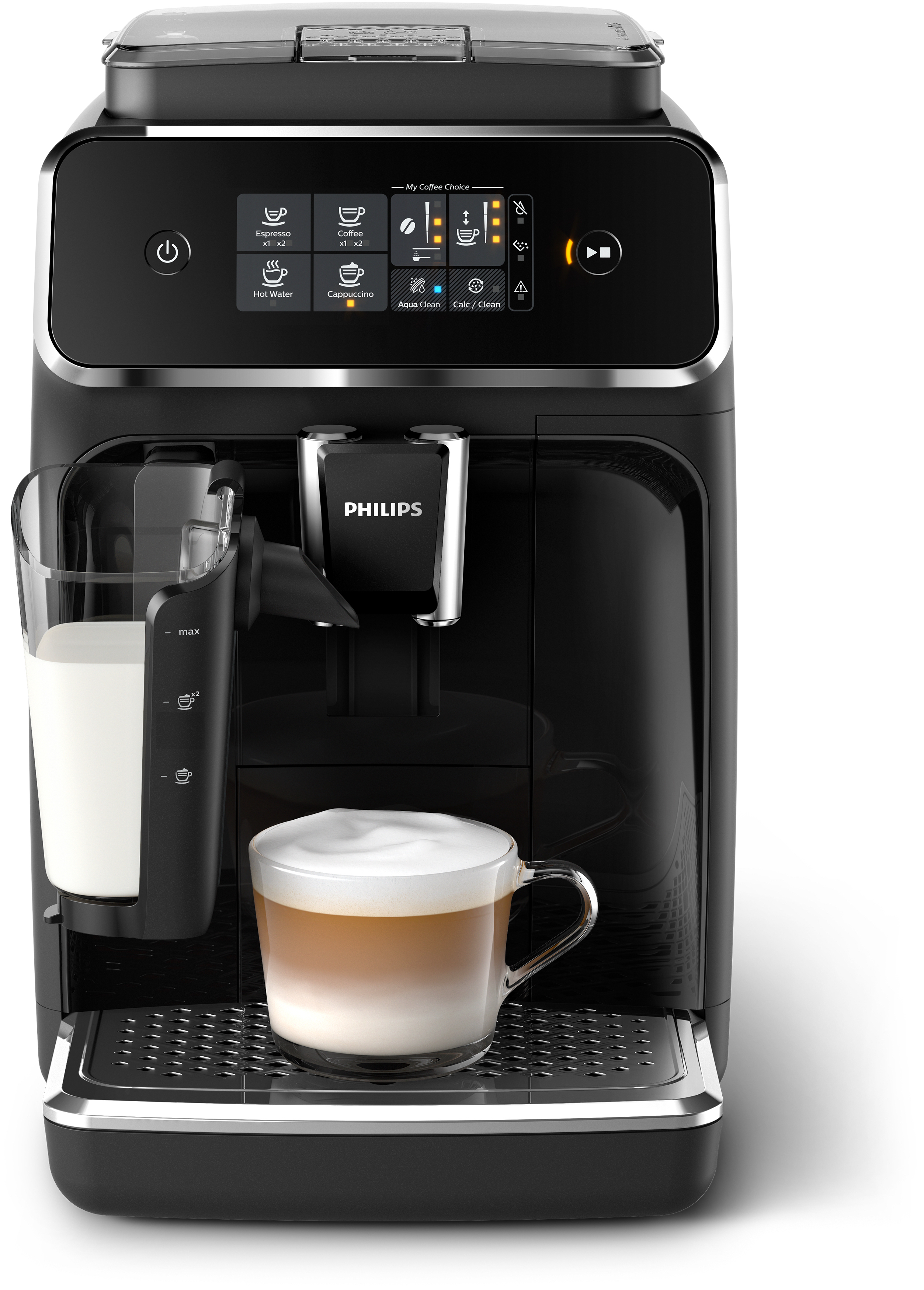 PHILIPS  Machine expresso LatteGo Series 2200 (EP2231/40) - Machine expresso full automatique - Nombre max. de tasses: 2 - Récipient à lait externe - Noir Glossy