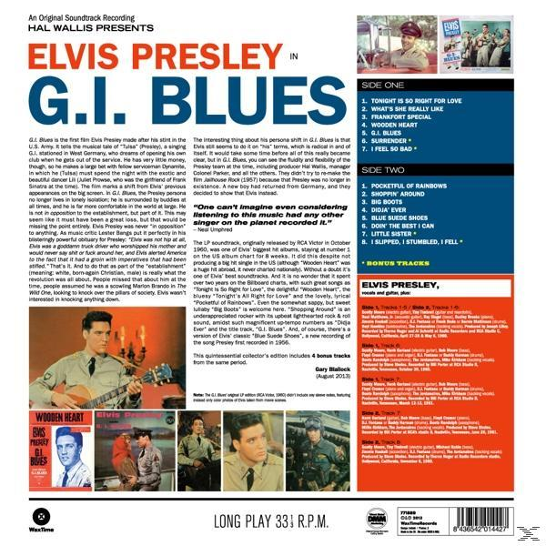 Album borító Elvis Presley képével, az első és második oldal látható.