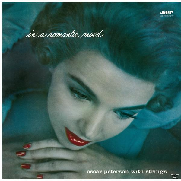 Album borító: női arc, piros rúzs, gondolkozó arckifejezés, 'In a Romantic Mood' felirattal.