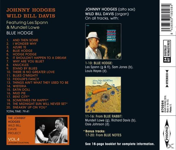 Album borító képekkel és szöveggel. Johnny Hodges-t és Wild Bill Davis-t mutat be, valamint a dalok listáját.