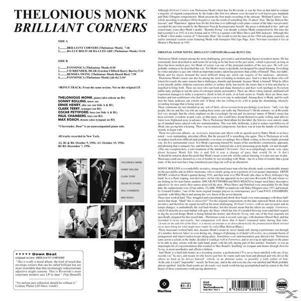 A 'Thelonious Monk Brilliant Corners' című album borítója.