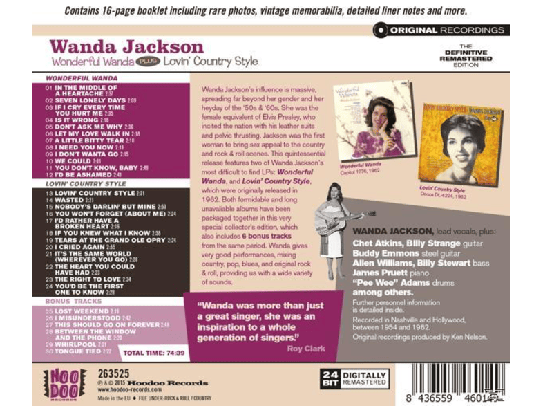 Wanda Jackson - Wonderful Wanda/Lovin' Country Style (CD)