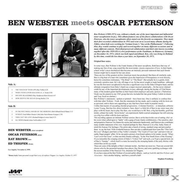 A 'Ben Webster Meets Oscar Peterson' című album borítója.