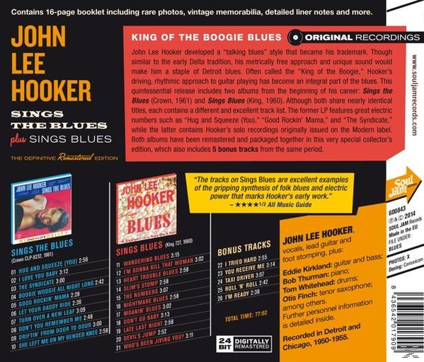 CD hátlap John Lee Hookerrel, számlistával és album borítóval.