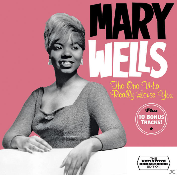 Album borító, melyen Mary Wells fekete-fehér fotón, rózsaszín háttérrel látható.