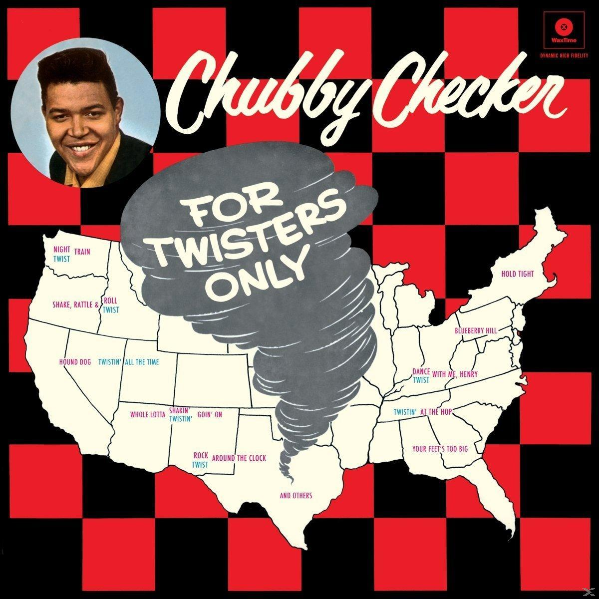 Album borító az USA térképével, Chubby Checker portréval és a twistről szóló szöveggel.