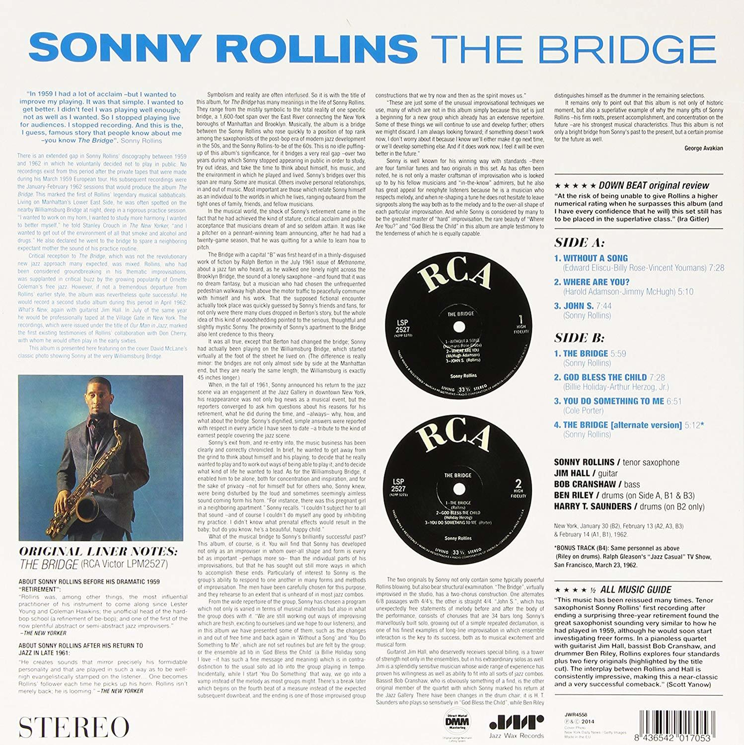 Sonny Rollins 'The Bridge' című albumának borítója, egy híddal.