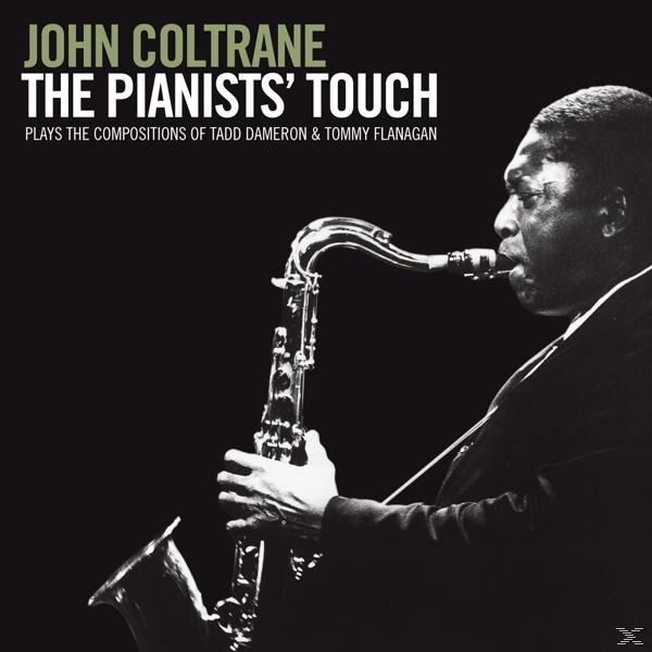 John Coltrane szaxofonozik fekete háttérrel. A lemez címe: „The Pianists' Touch”.