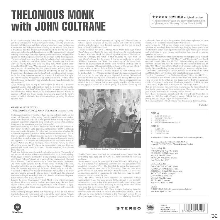 Egy jazz zenei CD hátulja, a számlistát, a krediteket és az album borítóját mutatja.