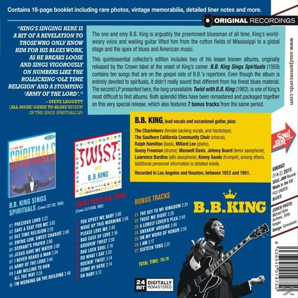 Album borító szöveggel, B.B. King portréja és gitár.