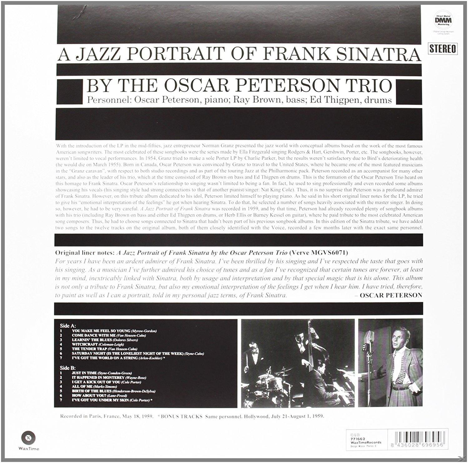 Album borító, 'A Jazz Portrait of Frank Sinatra' az Oscar Peterson Triótól.
