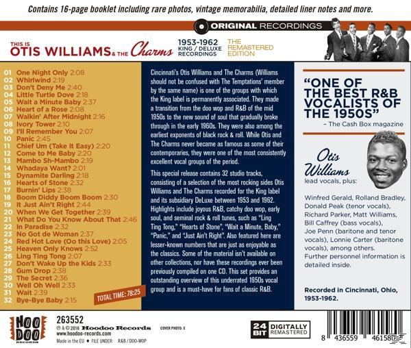 Otis Williams & The Charms album borítója, a zenekar szövegével és képeivel.