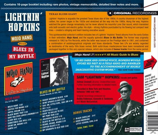 Lightnin' Hopkins albumának borítója, képekkel és szöveggel. Tartalmazza a művész fotóit.