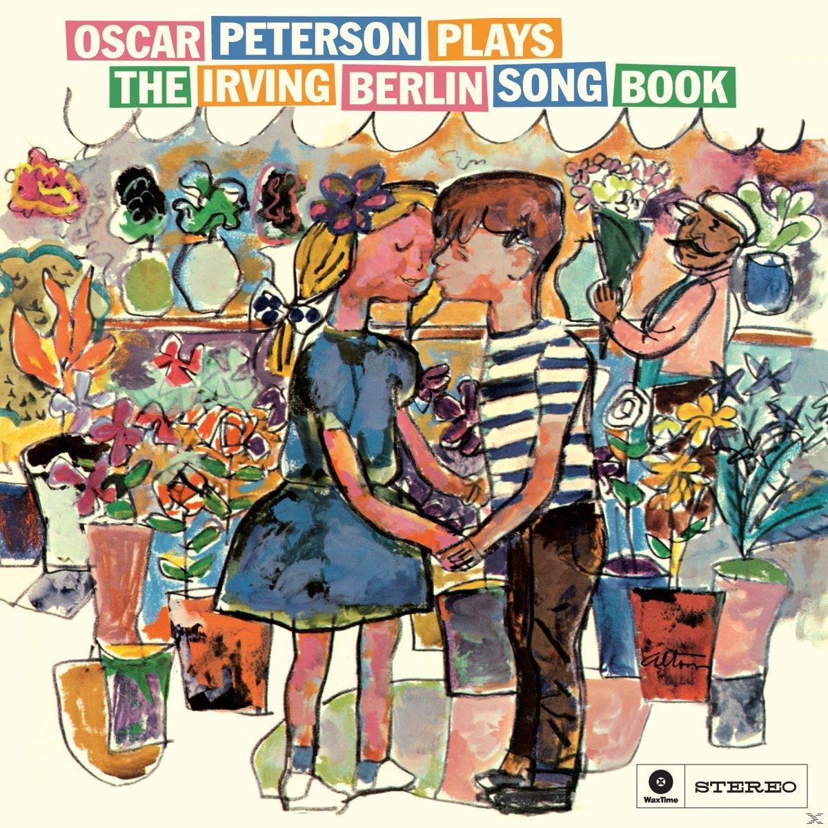 'Oscar Peterson Plays The Irving Berlin Song Book' album borítója, egy pár csókolózik a virágboltban.