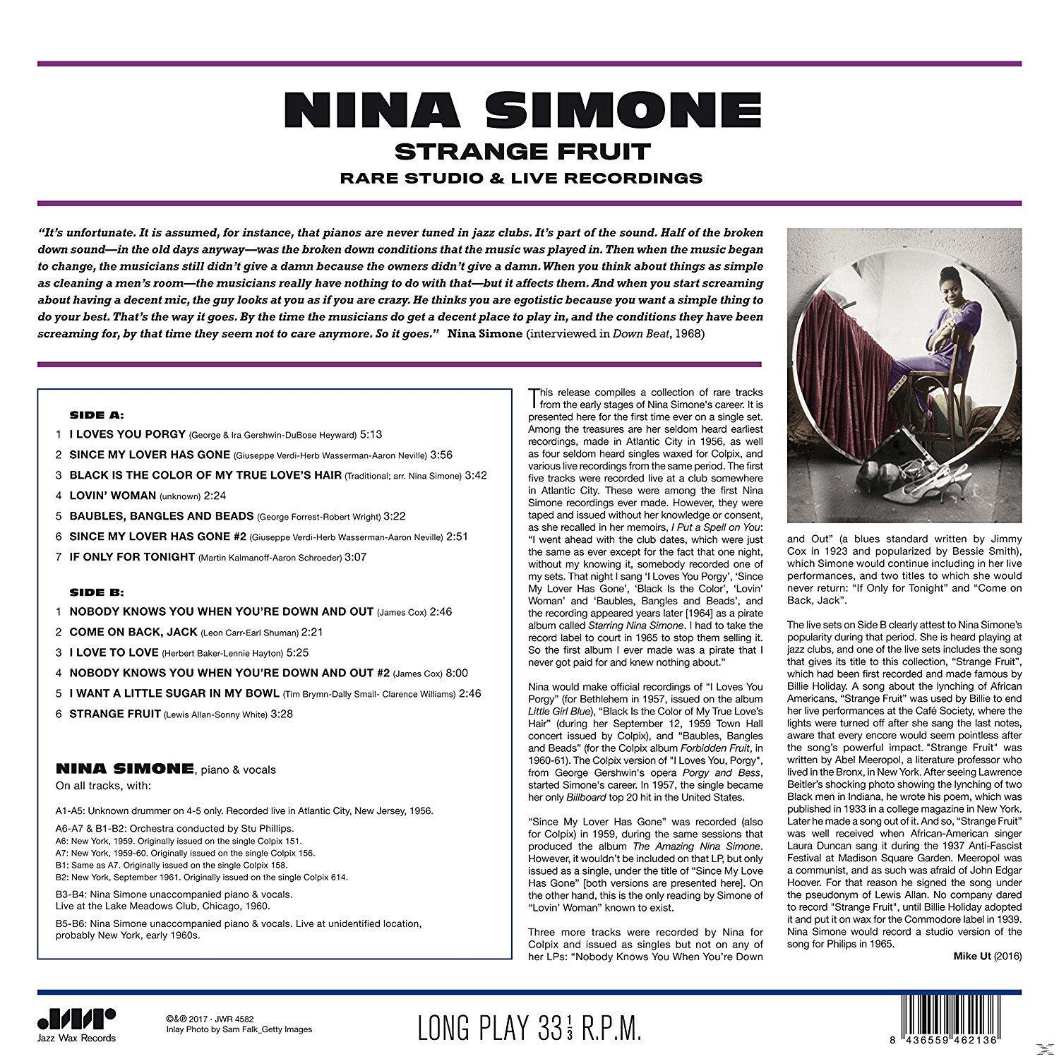 Album borítója Nina Simone fekete-fehér fotójával és az album címével.