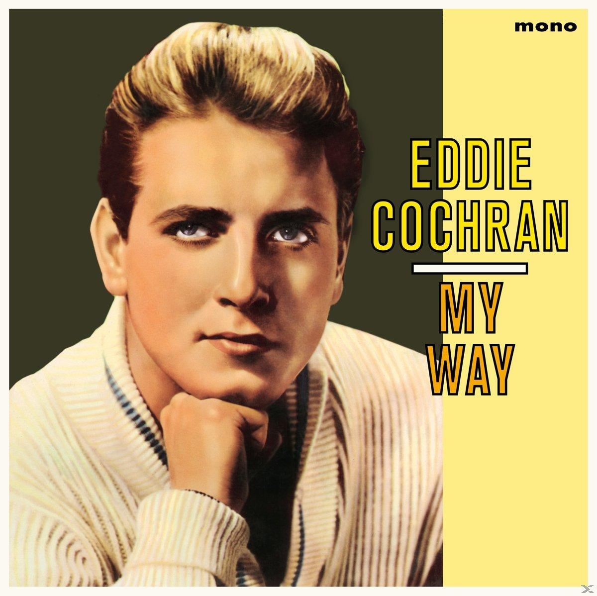 Album borítója. Egy szőke hajú férfi és a 'Eddie Cochran, My Way' felirat.