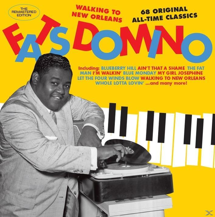 Fats Domino album borítója, rajta mosolygó fotója, és a dalairól szóló szövegek.