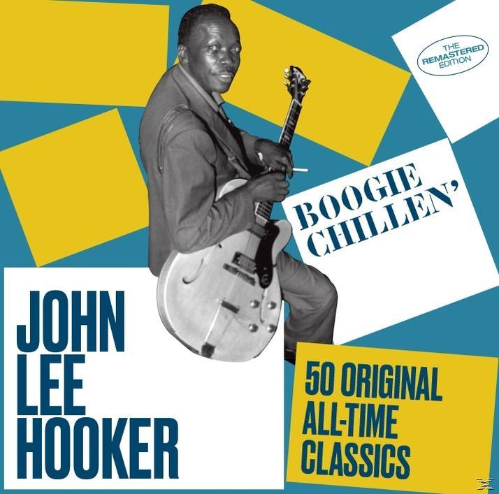 John Lee Hooker album borítója, gitározó férfival.