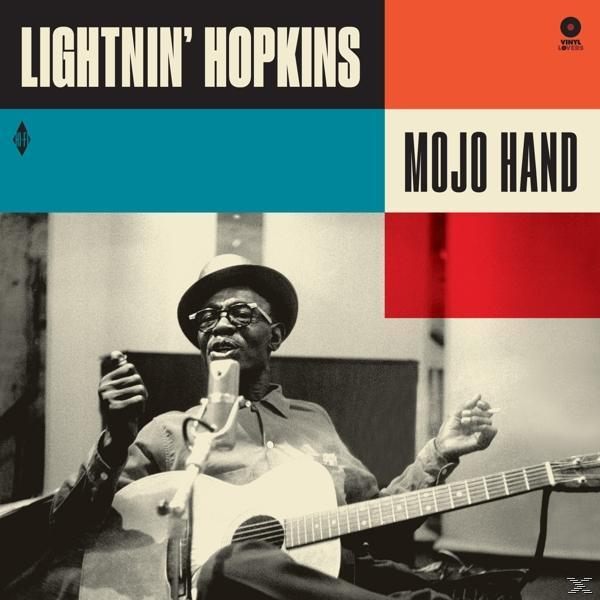 Lightnin' Hopkins album borítója. Egy férfi gitárral énekel. Piros, kék és fehér háttér.