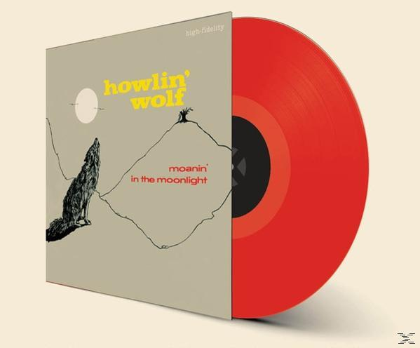 Album borító, részben látható bakelit lemezzel. A borító grafikát és a 'Howlin' Wolf' szöveget mutatja.