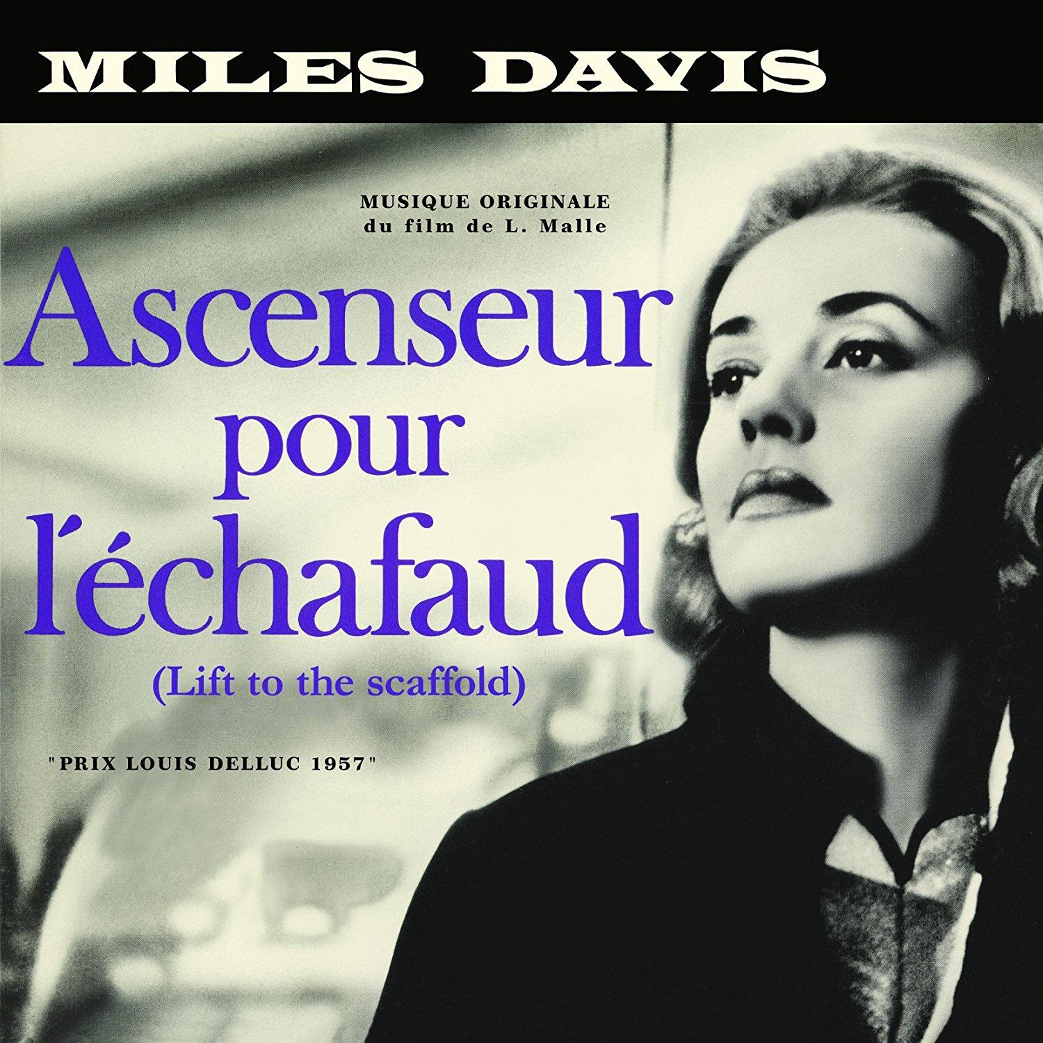 Album borító, Miles Davis, Ascenseur pour l'échafaud. Egy nő portréja fekete-fehérben.