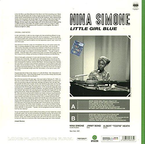 Album borító: Nina Simone, Little Girl Blue, számlistával és részletekkel.