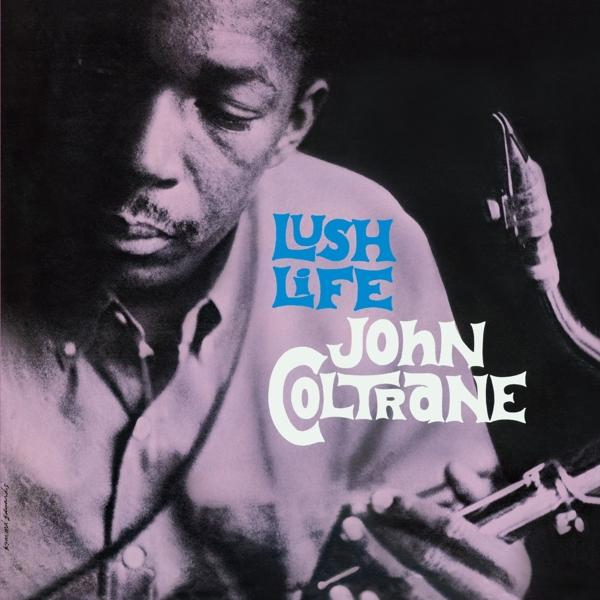 John Coltrane album borítója. John Coltrane szaxofonozásának illusztrációja. Cím: Lush Life, John Coltrane.