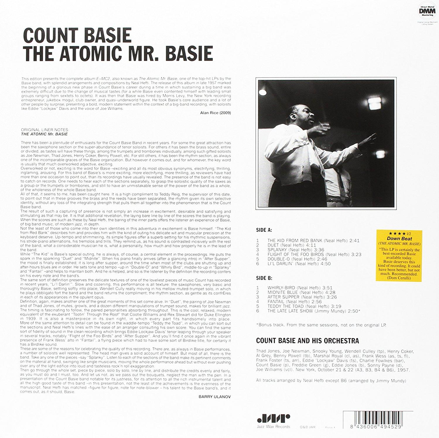 Count Basie egy albumának borítója.